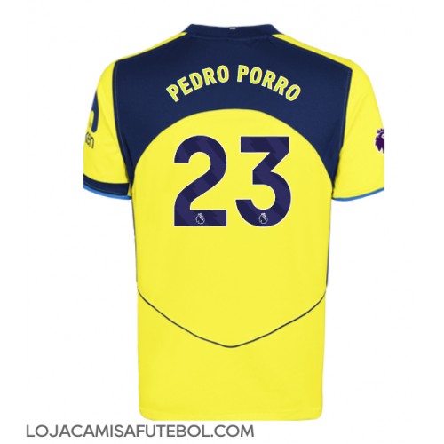 Camisa de Futebol Tottenham Hotspur Pedro Porro #23 Equipamento Alternativo 2025-26 Manga Curta